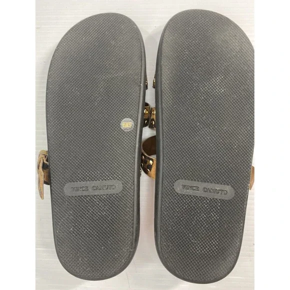 Vince Camuto Women’s Buckle Slides Sandals Animal Print Ciandra Worn little 6.5 - Picture 12 of 13